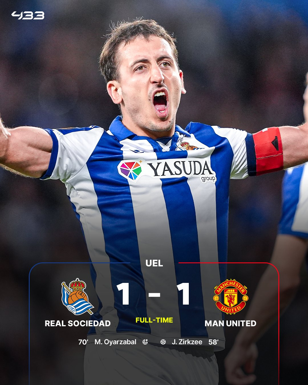 Trận đấu giữa Real Sociedad và Manchester United