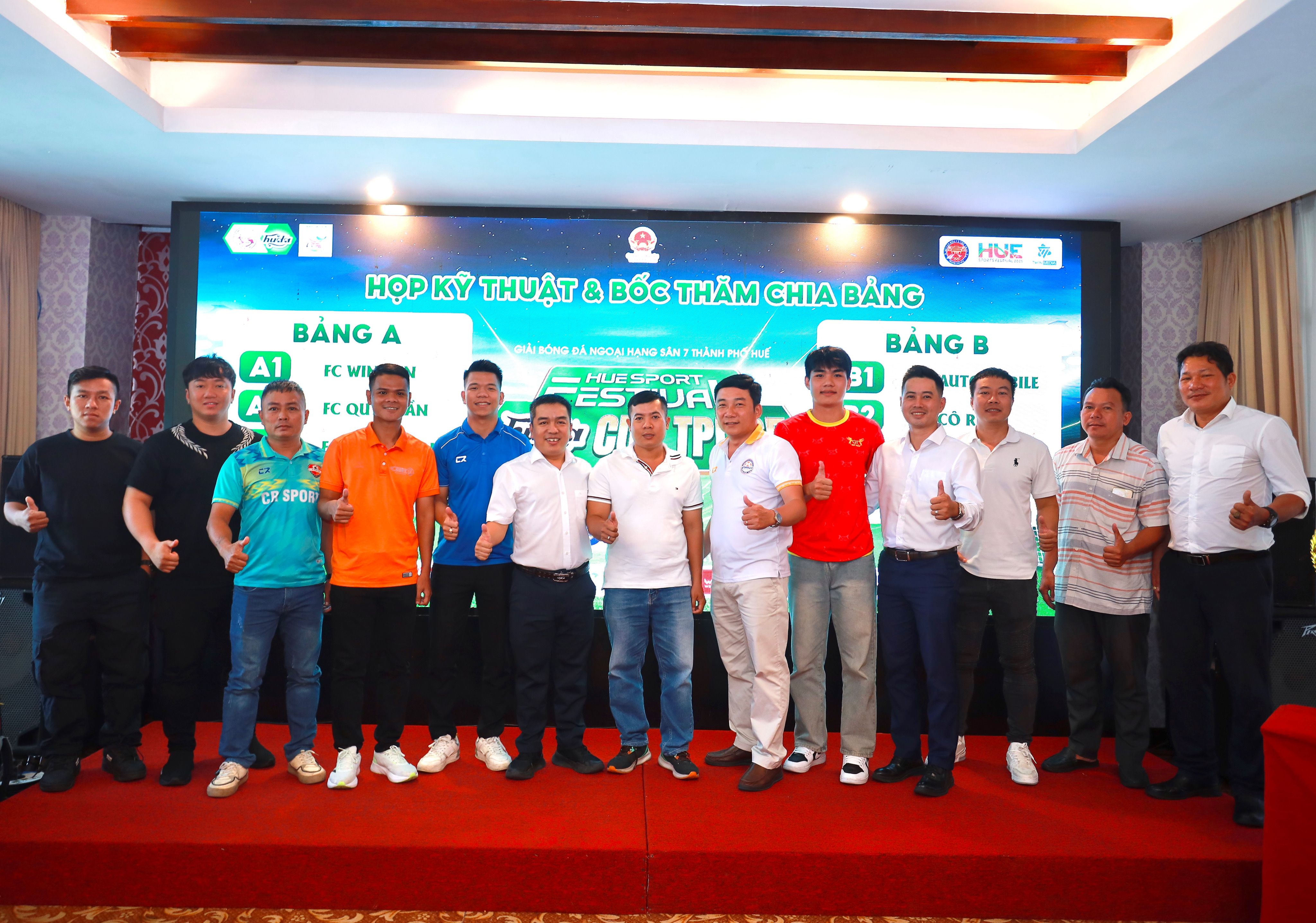 Lễ ra mắt và bốc thăm chia bảng giải bóng đá sân 7 TP Huế – Hue Sport Festival – Huda Cup 2025 (TPL-S5)