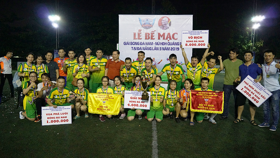 Giải bóng đá Nam - Nữ HĐH Quảng Bình tại Đà Nẵng 2019