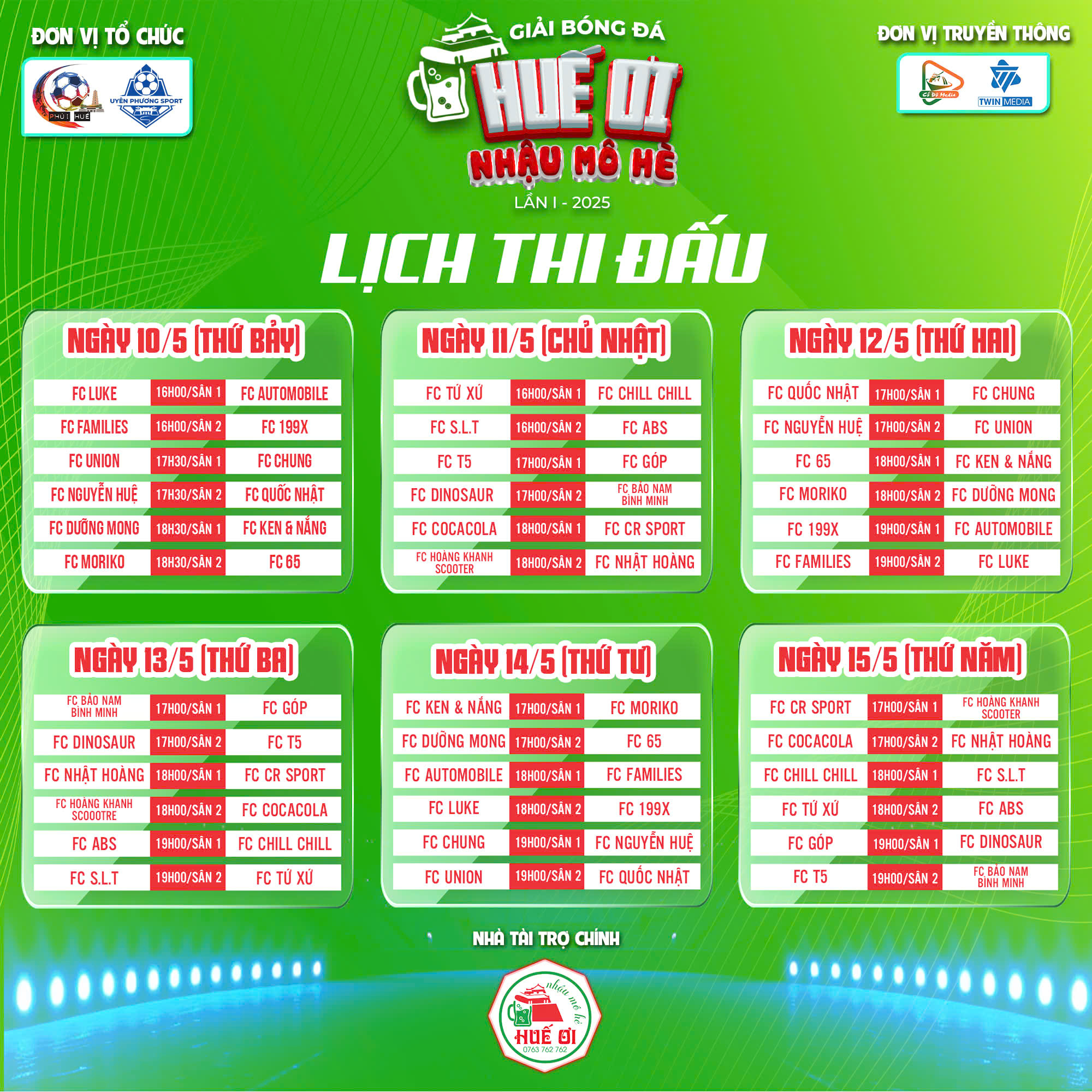 Lịch thi đấu vòng bảng