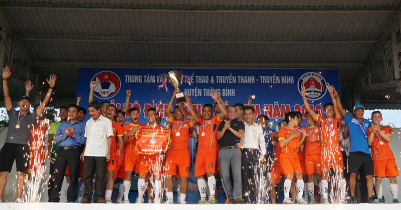 Thị Trấn Hà Lam lên ngôi vô địch giải bóng đá Huyện Thăng Bình năm 2019