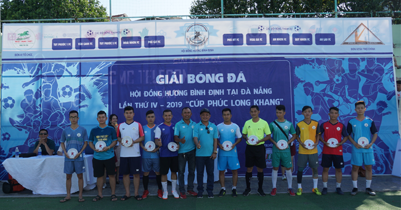 Tưng bừng khai mạc giải bóng đá HĐH Bình Định tại Đà Nẵng lần thứ iv năm 2019
