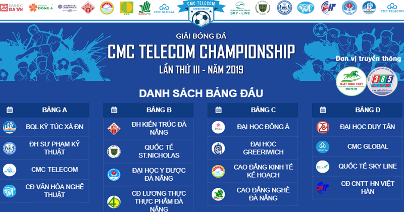 Giải bóng đá<br> CMC TELECOM CHAMPIONSHIP lần thứ III - năm 2019