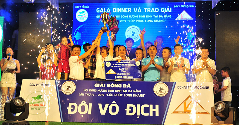 Quy Nhơn lên ngôi vô địch giải bóng đá Hội Đồng Hương Bình Định tại Đà Nẵng lần IV năm 2019